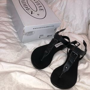 Steve Madden Black Baeli Sandals